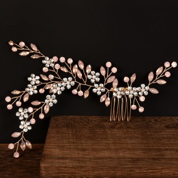 Bride Handmade Crystal Rhinestone Hair Comb